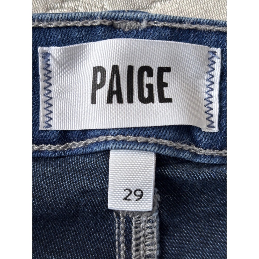Paige Genesee Crop Jeans Womens 29 Blue High Rise Wide Leg Cropped Stretch Denim - Picture 3 of 8
